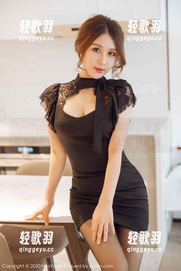 HuaYang花漾 - 免费黑丝套图，看朱可儿怎么把低调演绎成一种绝妙的神秘感。